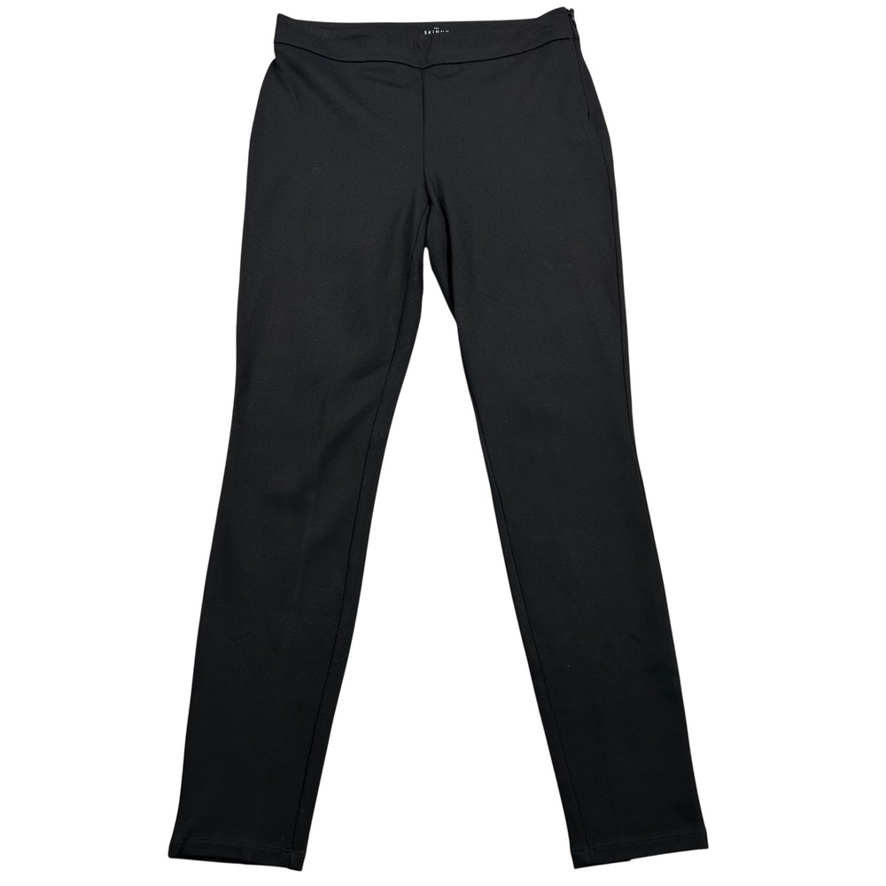 White House Black Market The Skinny Pants Black Side Zip Trousers Womens 6 WHBM